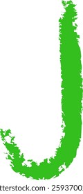 J Letter Hand Drawn Crayon Alphabet Vector Illustration
