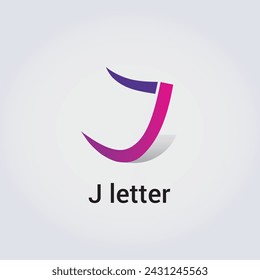 J Letter Icon Design Single Isolated Logo Design Brand Corporate Identity Various Colors Editable Template Vector Monogram Emblem Illustration Branding on Light Gradient Background