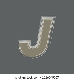 J Letter, Icon Typography Logo Template