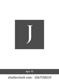 J Letter Icon Vector Logo Template