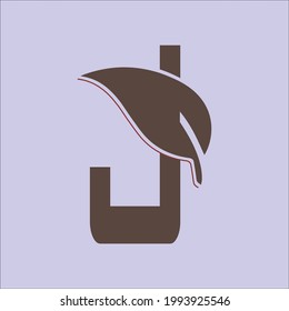 J letter leaf logo for your company