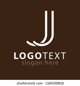 J J Letter Line Logo Element