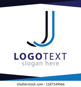 J J Letter Line Logo Element
