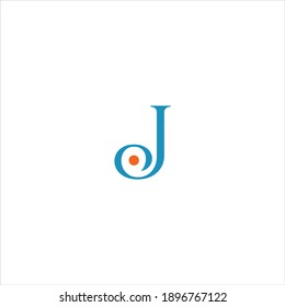 J letter logo abstract design on white color background. j icon