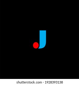 J letter logo abstract design on black color background. j alphabet