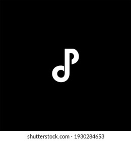 Diseño abstracto del logotipo de la letra J sobre fondo de color negro. j alfabeto