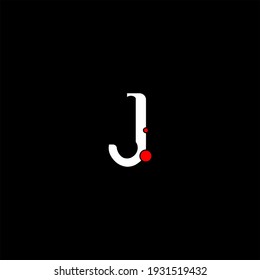 J letter logo abstract design on black color background. j alphabet