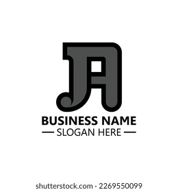 J Diseño abstracto del logotipo de una letra sobre fondo de color blanco. vector de icono