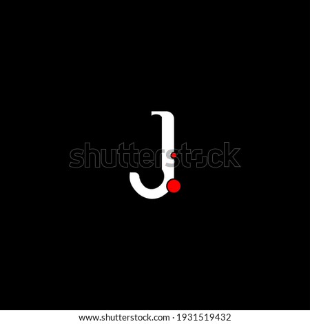J letter logo abstract design on black color background. j alphabet