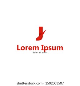 J Letter Logo with an Arrow Piercing it