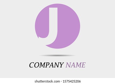 J Letter logo in circle. Vector design template elements for your application or company identity