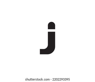 J Letter Logo concept. Creative Minimal Monochrome Monogram emblem design template. Graphic Alphabet Symbol for Corporate Business Identity. Creative Vector element
