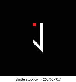 J letter logo creative design on black color background