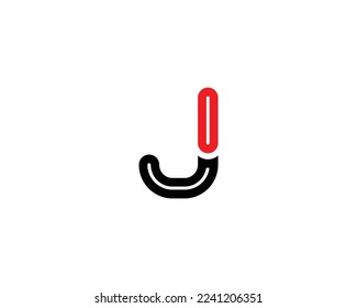  J letter logo creative design vector template