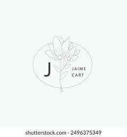 J Letter Logo With A Creative Floral Concept For Company Business Beauty Real Estate Premium Vector vectors