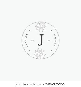 J Letter Logo With A Creative Floral Concept For Company Business Beauty Real Estate Premium Vector vectors