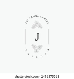 J Letter Logo With A Creative Floral Concept For Company Business Beauty Real Estate Premium Vector vectors
