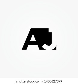 A J letter logo design