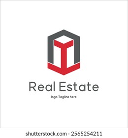 J Letter logo design builder simple real estate building Logo