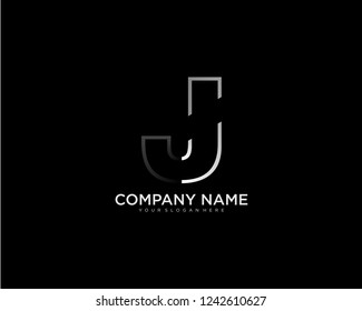 J Letter Logo Design Creative Paper Cut and Serif Font.