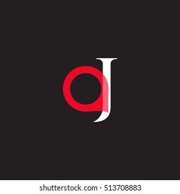 A & J Letter logo Design rounded vector element
