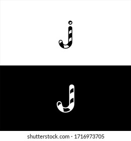 Diseño de logotipo de letra J con letra pequeña y letra mayúscula