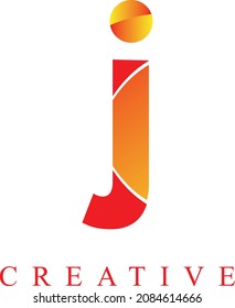 J letter logo design. Letter logo design template.