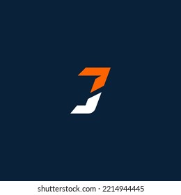 Elementos de plantilla de diseño de logotipo de letra J. Logo de la letra digital abstracta moderna. Ilustración vectorial.
