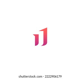 J letter logo design template elements. Modern abstract digital alphabet letter logo. Vector illustration.