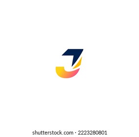 J letter logo design template elements. Modern abstract digital alphabet letter logo. Vector illustration.

