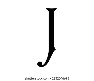 j letter logo design template