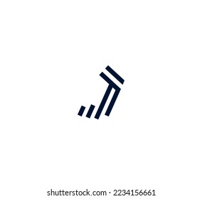 Elementos de plantilla de diseño de logotipo de letra J. Logo de la letra digital abstracta moderna. Ilustración vectorial.