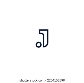 J Buchstaben Logo Design Template Elemente. Modernes abstraktes Logo für digitale Buchstaben. Vektorgrafik.