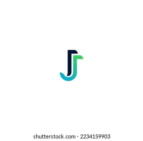 J letter logo design template elements. Modern abstract digital alphabet letter logo. Vector illustration.