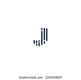 Elementos de plantilla de diseño de logotipo de letra J. Logo de la letra digital abstracta moderna. Ilustración vectorial.