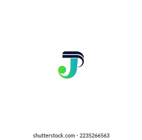 J letter logo design template elements. Modern abstract digital alphabet letter logo. Vector illustration.