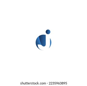J letter logo design template elements. Modern abstract digital alphabet letter logo. Vector illustration.