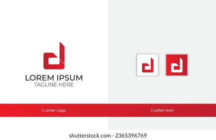 Plantilla de diseño de logotipo de letra J con color de degradado