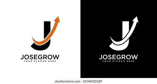 Plantilla de diseño de logotipo J Letter para marketing, finanzas, consultoría, negocios de logística. Elemento inicial J Logotype Sign