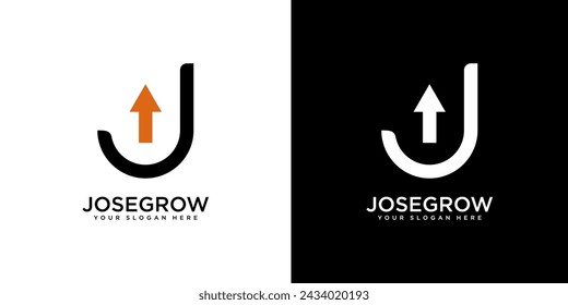 Plantilla de diseño de logotipo J Letter para marketing, finanzas, consultoría, negocios de logística. Elemento inicial J Logotype Sign