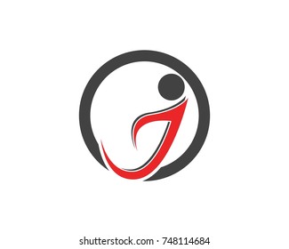 J letter logo design template