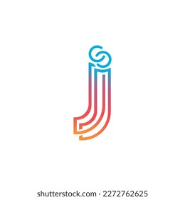 J Letter Logo design vector