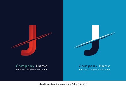 J Letter logo design vector template.