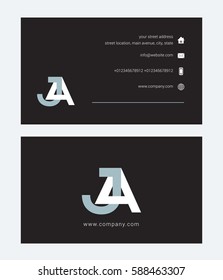 J & A Letter logo design vector element