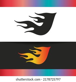 J letter logo, fire flames logo design.