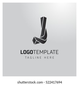 J letter logo formed by twisted lines. Twist Idea logo,Idea logo,Vector Logo Template, vector design template elements for your application or corporate identity