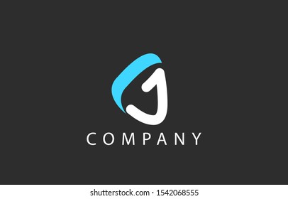 J Letter Logo. Hand drawn letter Design with dark grey background for your business