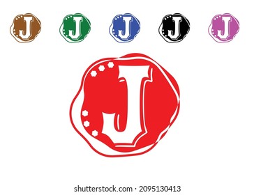 J letter logo and icon design template