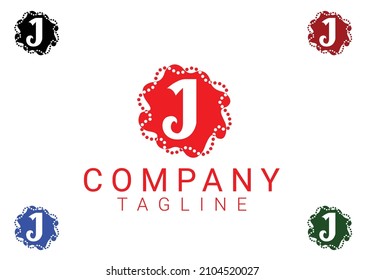 J letter logo and icon design template