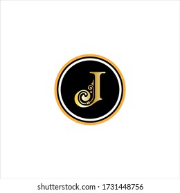 J letter logo initial design